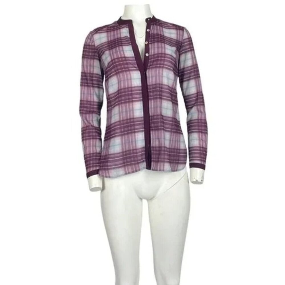 H&M Plaid Button Down Shirt Size 4